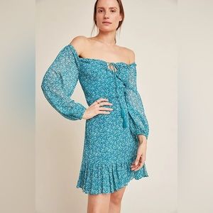ANTHROPOLIGIE Ranna Gill Blishen Off-The-Shoulder Dress - Size Small